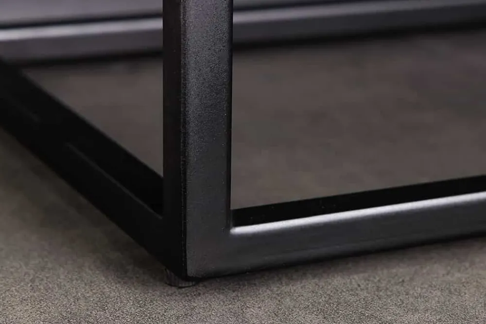 Riess-Ambiente Mehr...|Massivholzschränke > Massives Highboard ART 120cm braun Mangoholz 3D-Design schwarz Metall