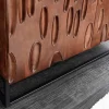 Riess-Ambiente Mehr...|Massivholzschränke > Massives Highboard DUNE 120cm walnuss-braun Akazienholz 3D-Design schwarz Metall