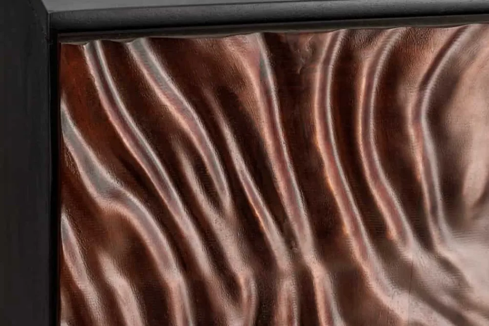 Riess-Ambiente Mehr...|Massivholzschränke > Massives Highboard FLUID 110cm walnuss-braun Akazienholz aufwendiges 3D-Design