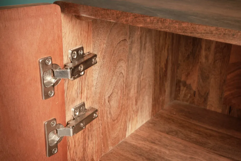 Riess-Ambiente Mehr...|Massivholzschränke > Massives Highboard MARRAKESCH 120cm Mangoholz mit Verzierung Boho Stil