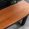 Riess-Ambiente Industrial Loft|Sitzbänke > Massive Sitzbank GENESIS 160cm braun Akazienholz schwarz Metallgestell Baumkante