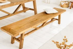 Riess-Ambiente Mehr...|Sitzbänke > Massive Sitzbank RIVIERA 180cm natur recyceltes Pinienholz Landhaus-Stil