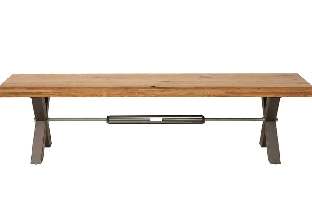Riess-Ambiente Mehr...|Industrial Loft > Massive Sitzbank THOR 180cm Wild Eiche geölt im Industrial Design