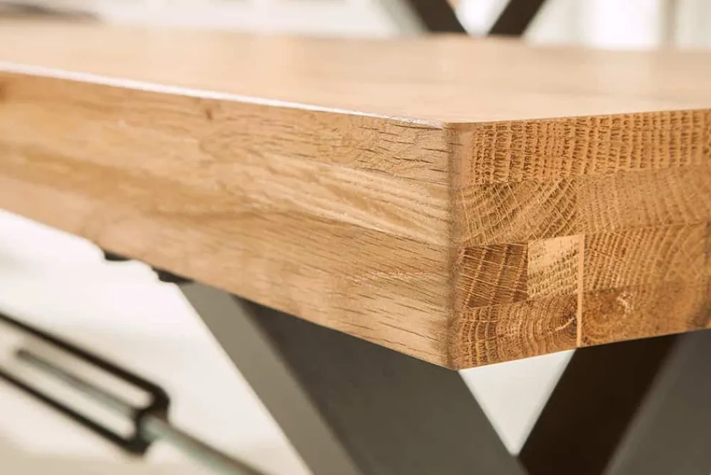 Riess-Ambiente Mehr...|Industrial Loft > Massive Sitzbank THOR 180cm Wild Eiche geölt im Industrial Design