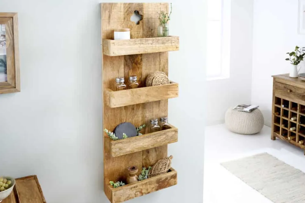Riess-Ambiente Mehr...|Wandregale > Massives Küchenregal HEMINGWAY 80cm Mangoholz Wandregal