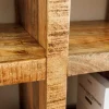 Riess-Ambiente Mehr...|Standregale > Massives Regal IRON CRAFT 160cm natur Mangoholz Bücherregal sechzehn Fächer