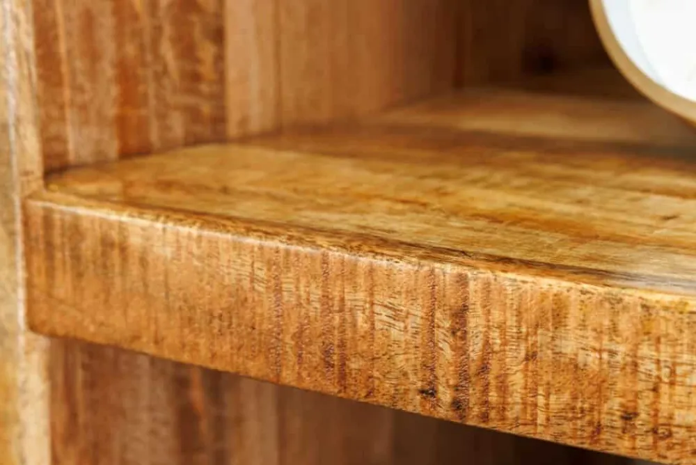 Riess-Ambiente Mehr...|Standregale > Massives Regal IRON CRAFT 160cm natur Mangoholz Bücherregal sechzehn Fächer