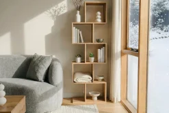 Riess-Ambiente Mehr...|Standregale > Massives Regal MAKASSAR 150cm natur cream finish Mangoholz einzigartige Maserung