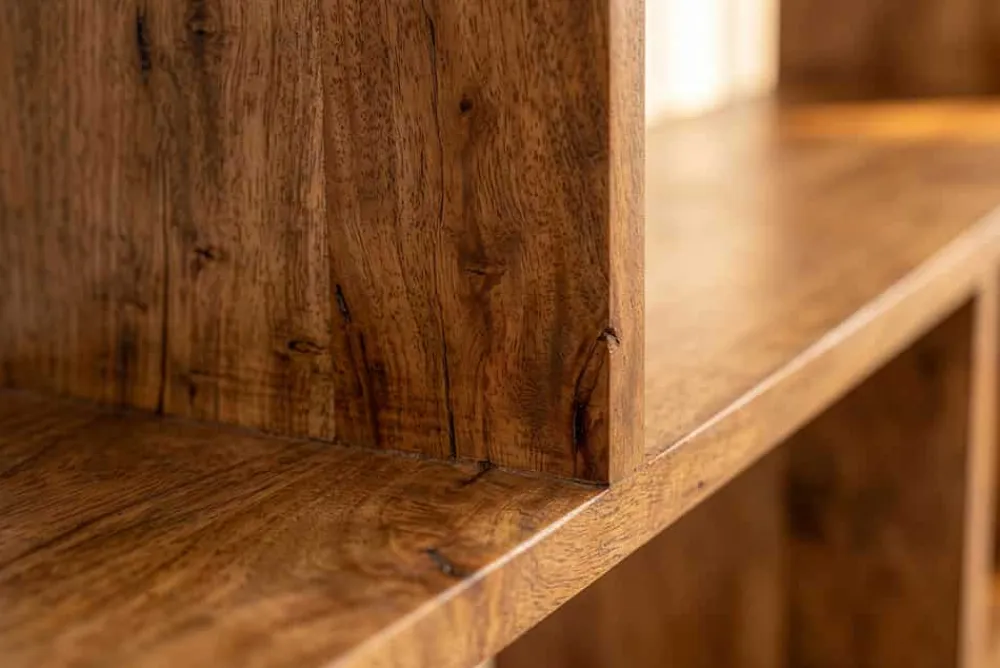 Riess-Ambiente Mehr...|Wandregale > Massives Regal MAKASSAR XL 150cm braun Mangoholz honey finish Bücherregal