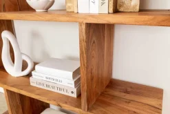 Riess-Ambiente Mehr...|Standregale > Massives Regal Snake 180cm natur Akazienholz Bücherregal mit fünf Böden