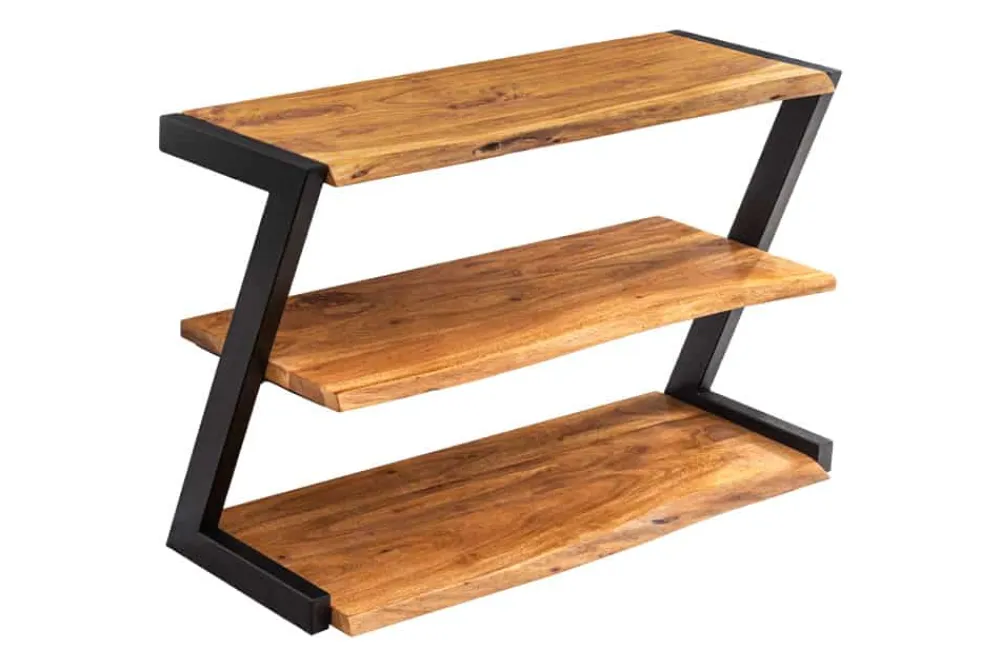 Riess-Ambiente Industrial Loft|Mehr... > Massives Schuhregal MAMMUT 75cm braun honey finish Akazienholz Regal