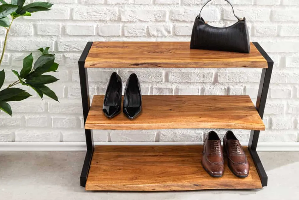 Riess-Ambiente Industrial Loft|Mehr... > Massives Schuhregal MAMMUT 75cm braun honey finish Akazienholz Regal