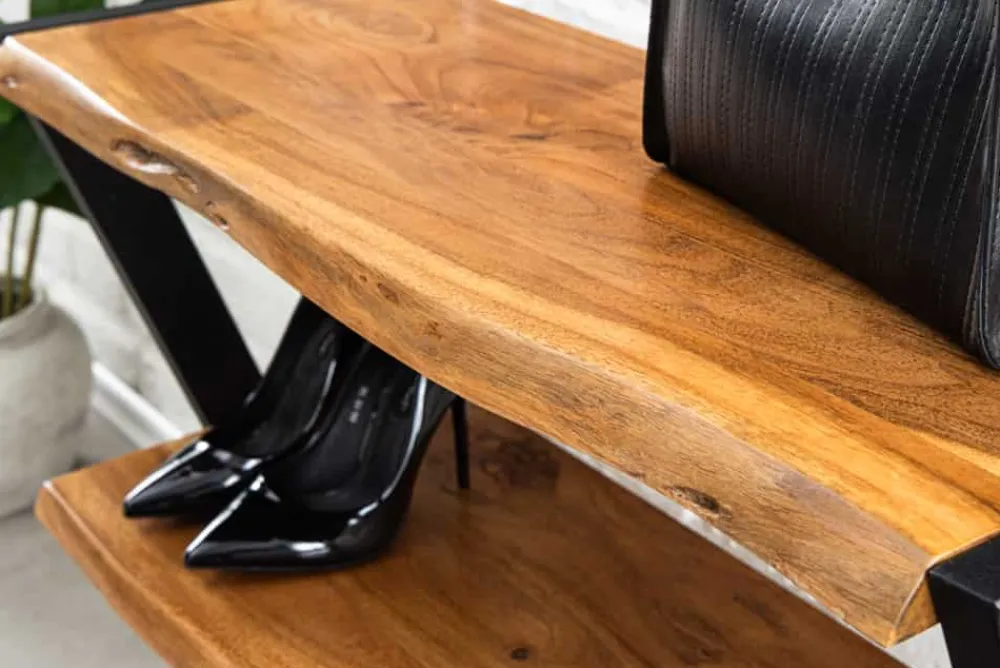 Riess-Ambiente Industrial Loft|Mehr... > Massives Schuhregal MAMMUT 75cm braun honey finish Akazienholz Regal