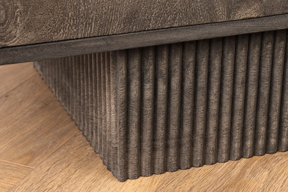 Riess-Ambiente Mehr...|Massivholzschränke > Massives Sideboard ART DECO 170cm grau Mangoholz 3D-Front