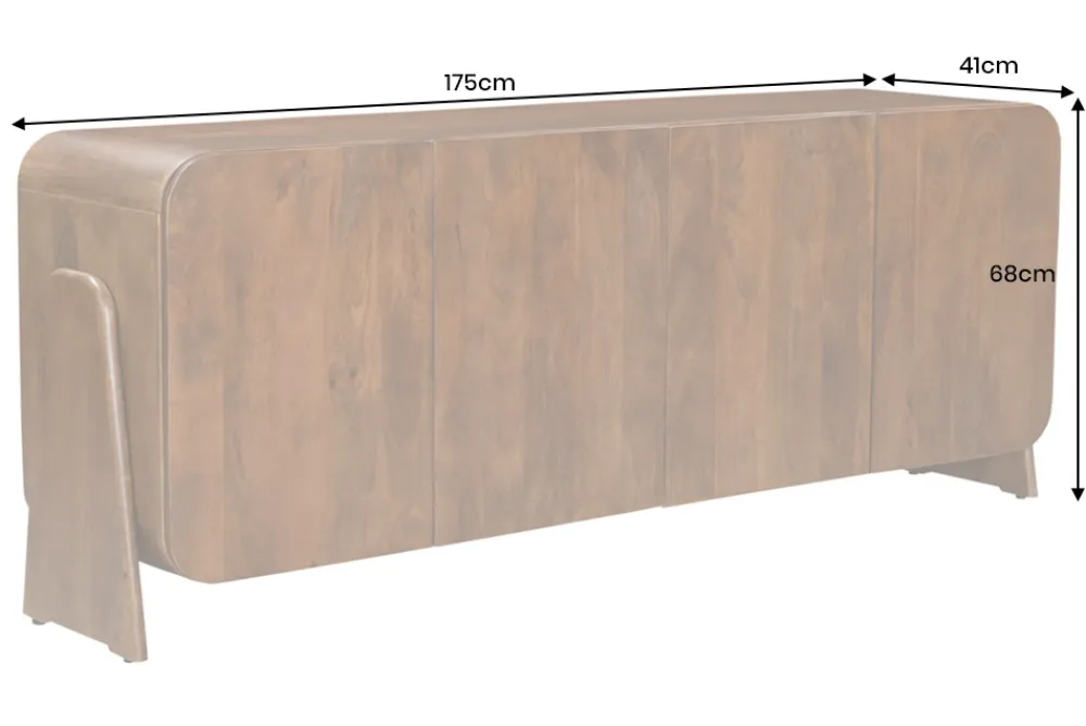 Riess-Ambiente Mehr...|Sideboards & Kommoden > Massives Sideboard BRASIL 175cm braun Mangoholz sechs Fächer