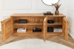 Riess-Ambiente Mehr...|Massivholzschränke > Massives Sideboard DESERT 160cm sand beige Akazienholz 3D-Front