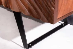 Riess-Ambiente Retro Möbel|Sideboards & Kommoden > Massives Sideboard FLUID 175cm walnuss-braun Akazienholz 3D-Design Kufengestell