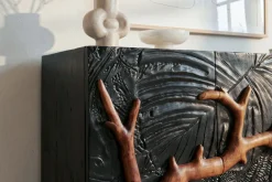 Riess-Ambiente Mehr...|Sideboards & Kommoden > Massives Sideboard FOREST 160cm schwarz braun Mangoholz sechs Fächer 3D-Front
