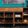 Riess-Ambiente Industrial Loft|Mehr... > Massives Sideboard GENESIS 170cm braun geflammt Akazienholz Metall Industrial Design
