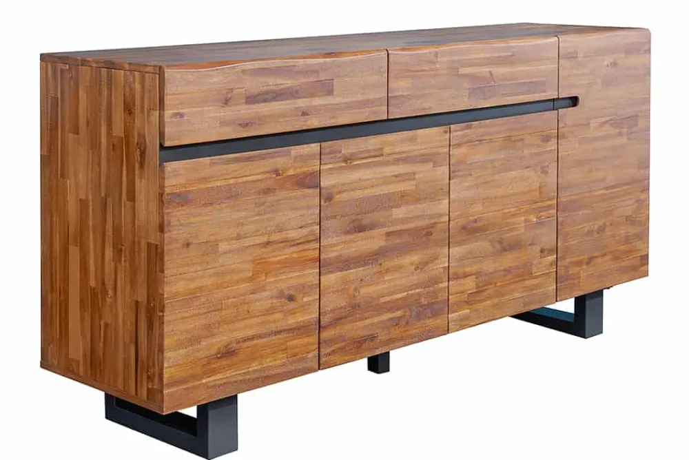 Riess-Ambiente Industrial Loft|Mehr... > Massives Sideboard GENESIS 170cm braun geflammt Akazienholz Metall Industrial Design