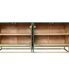 Riess-Ambiente Mehr...|Goldene Möbel > Massives Sideboard GOLDEN LAGOON 180cm türkis gold Mangoholz Metall 3D-Front