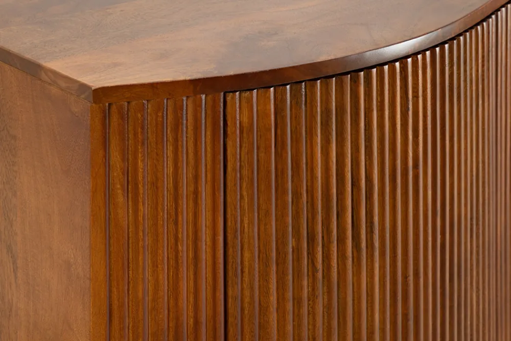 Riess-Ambiente Mehr...|Massivholzschränke > Massives Sideboard GRANDEUR 180cm braun Mangoholz schwarz Metall