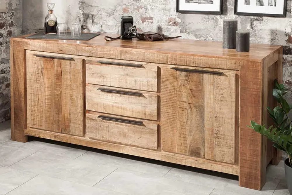 Riess-Ambiente Mehr...|Industrial Loft > Massives Sideboard IRON CRAFT 175cm Mangoholz Kommode mit Schubladen Handarbeit
