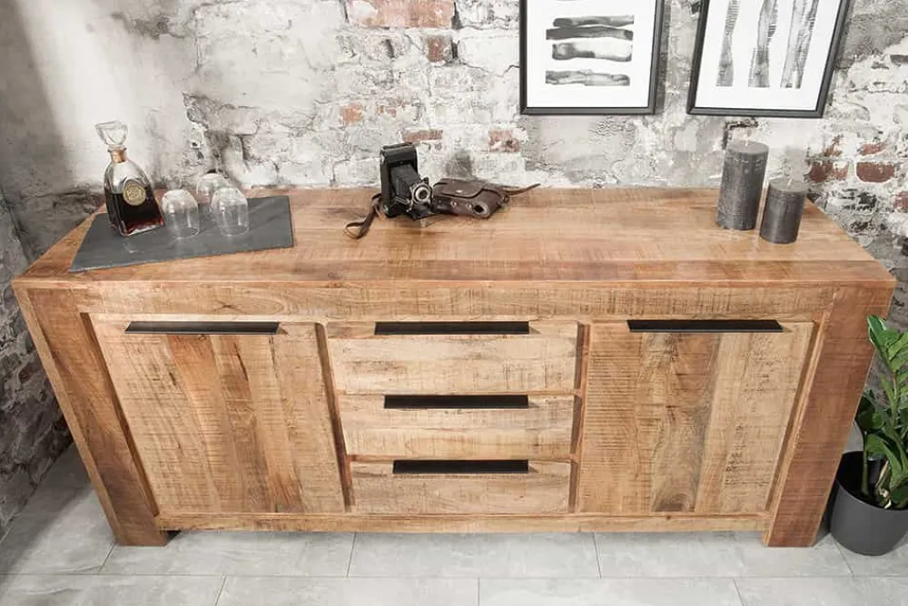 Riess-Ambiente Mehr...|Industrial Loft > Massives Sideboard IRON CRAFT 175cm Mangoholz Kommode mit Schubladen Handarbeit