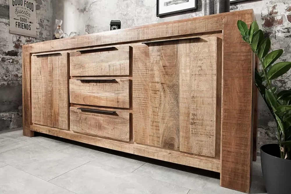 Riess-Ambiente Mehr...|Industrial Loft > Massives Sideboard IRON CRAFT 175cm Mangoholz Kommode mit Schubladen Handarbeit