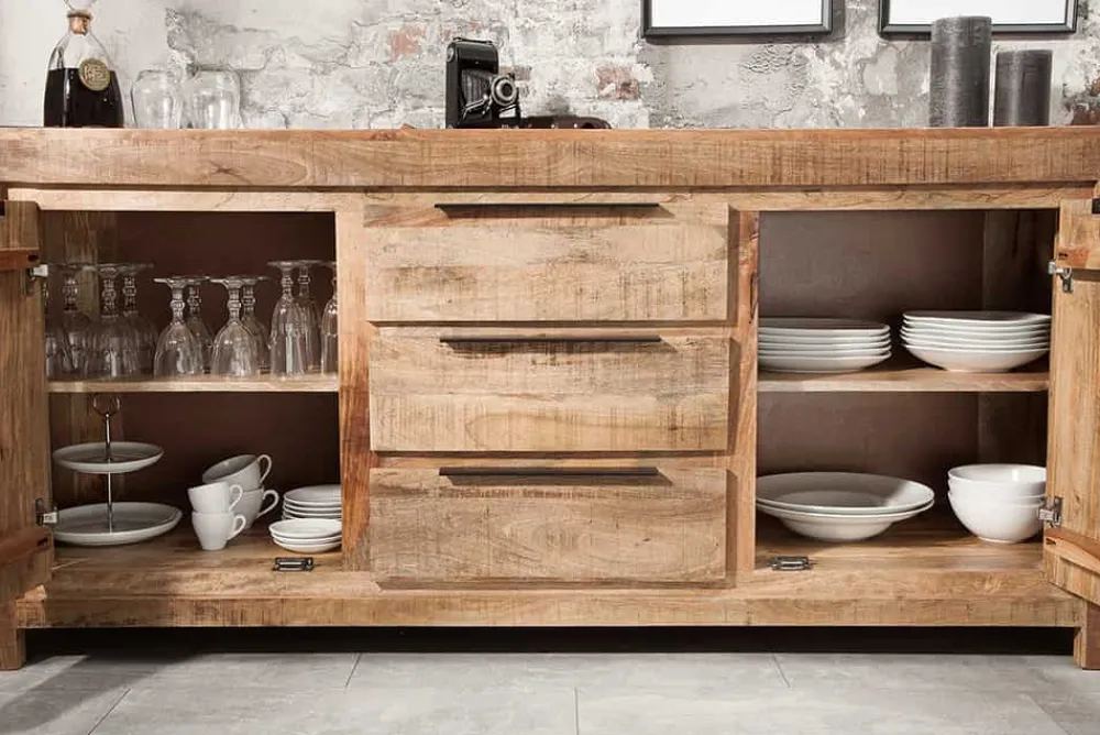 Riess-Ambiente Mehr...|Industrial Loft > Massives Sideboard IRON CRAFT 175cm Mangoholz Kommode mit Schubladen Handarbeit