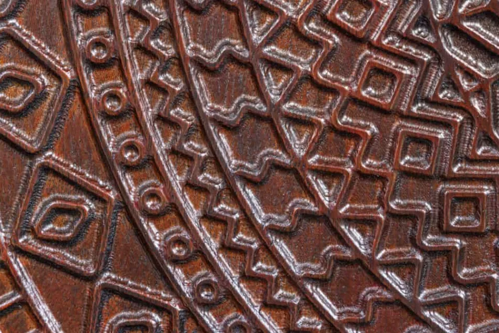 Riess-Ambiente Mehr...|Goldene Möbel > Massives Sideboard MANDALA 160cm Mangoholz schwarz mit 3D Schnitzereien goldene Füße