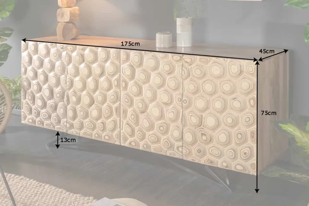 Riess-Ambiente Mehr...|Sideboards & Kommoden > Massives Sideboard ORGANIC LIVING 175cm Mangoholz organisches Design