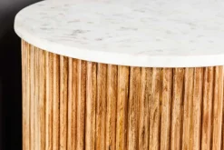 Riess-Ambiente Mehr...|Retro Möbel > Massives Sideboard TRES CHIC 105cm natur Mangoholz weiß Marmor gold Metall