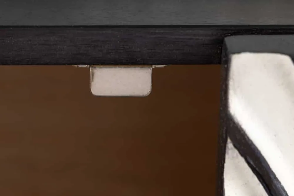 Riess-Ambiente Mehr...|Massivholzschränke > Massives Sideboard ZEN CIRCLES 180cm weiß schwarz gold Mangoholz 3D-Design