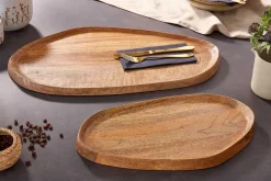Riess-Ambiente Mehr...|Wohnaccessoires > Massives Tablett 2er Set AMAZONAS 56cm Mangoholz handgearbeitet