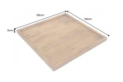 Riess-Ambiente Mehr...|Wohnaccessoires > Massives Tablett MAKASSAR 50cm braun Mangoholz honey finish handmade