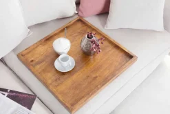 Riess-Ambiente Mehr...|Wohnaccessoires > Massives Tablett MAKASSAR 50cm braun Mangoholz honey finish handmade