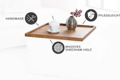 Riess-Ambiente Mehr...|Mehr... > Massives Tablett MAKASSAR 50cm braun Sheesham stone finish Servierbrett