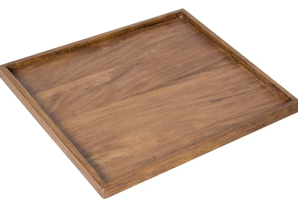Riess-Ambiente Mehr...|Mehr... > Massives Tablett MAKASSAR 50cm braun Sheesham stone finish Servierbrett