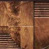 Riess-Ambiente Retro Möbel|Tv- & Lowboards > Massives TV-Board ART DECO 200cm braun Mangoholz Lowboard 3D-Front