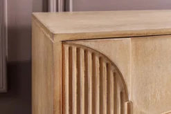 Riess-Ambiente Tv- & Lowboards|Mehr... > Massives TV-Board ART DECO 200cm weiß gekälkt Mangoholz 3D-Front handmade Lowboard
