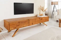 Riess-Ambiente Mehr...|Tv- & Lowboards > Massives TV-Board FINCA 180cm vintage braun recyceltes Pinienholz mit Schubladen