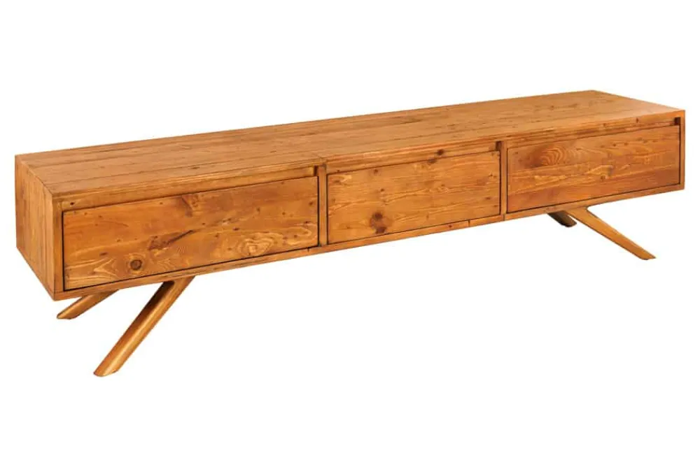Riess-Ambiente Mehr...|Tv- & Lowboards > Massives TV-Board FINCA 180cm vintage braun recyceltes Pinienholz mit Schubladen