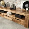 Riess-Ambiente Mehr...|Industrial Loft > Massives TV-Board IRON CRAFT 170cm Mangoholz Lowboard 3 Schubladen