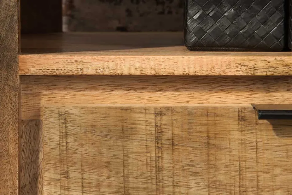 Riess-Ambiente Mehr...|Industrial Loft > Massives TV-Board IRON CRAFT 130cm Mangoholz Lowboard 2 Schubladen