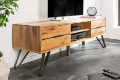 Riess-Ambiente Mehr...|Industrial Loft > Massives TV-Board LIVING EDGE 160cm Wildeiche geölt Baumkanten Lowboard