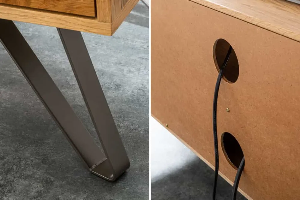 Riess-Ambiente Mehr...|Industrial Loft > Massives TV-Board LIVING EDGE 160cm Wildeiche geölt Baumkanten Lowboard