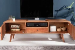 Riess-Ambiente Mehr...|Retro Möbel > Massives TV-Board MYSTIC LIVING 140cm Akazie natur 3D Oberfläche Massivholz