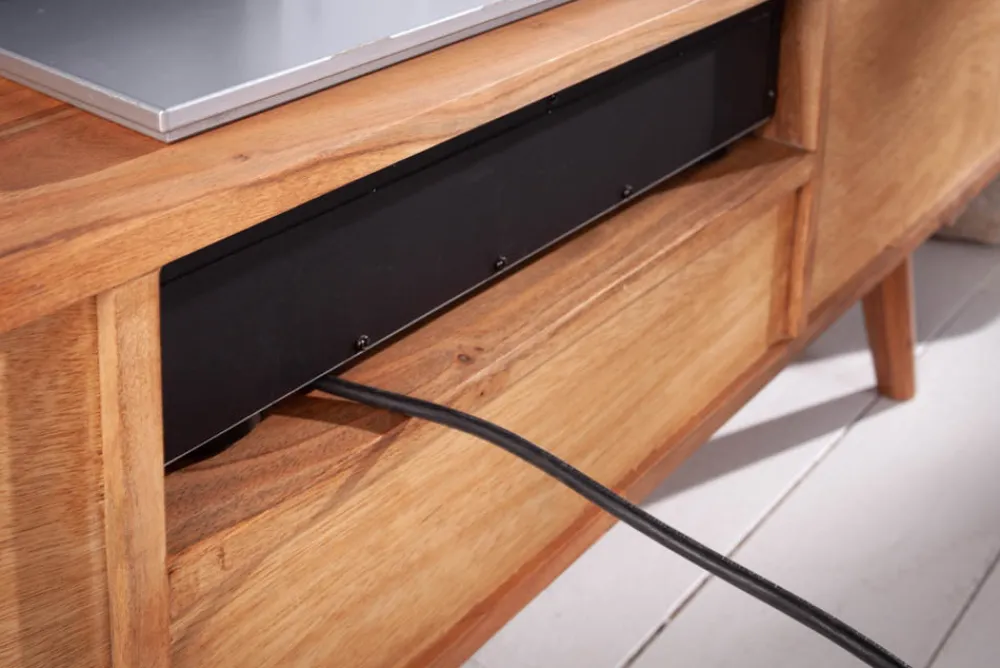 Riess-Ambiente Mehr...|Retro Möbel > Massives TV-Board MYSTIC LIVING 140cm Akazie natur 3D Oberfläche Massivholz