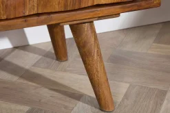 Riess-Ambiente Mehr...|Retro Möbel > Massives TV-Board MYSTIC LIVING 140cm braun Sheesham Massivholz stone finish 3D -Front